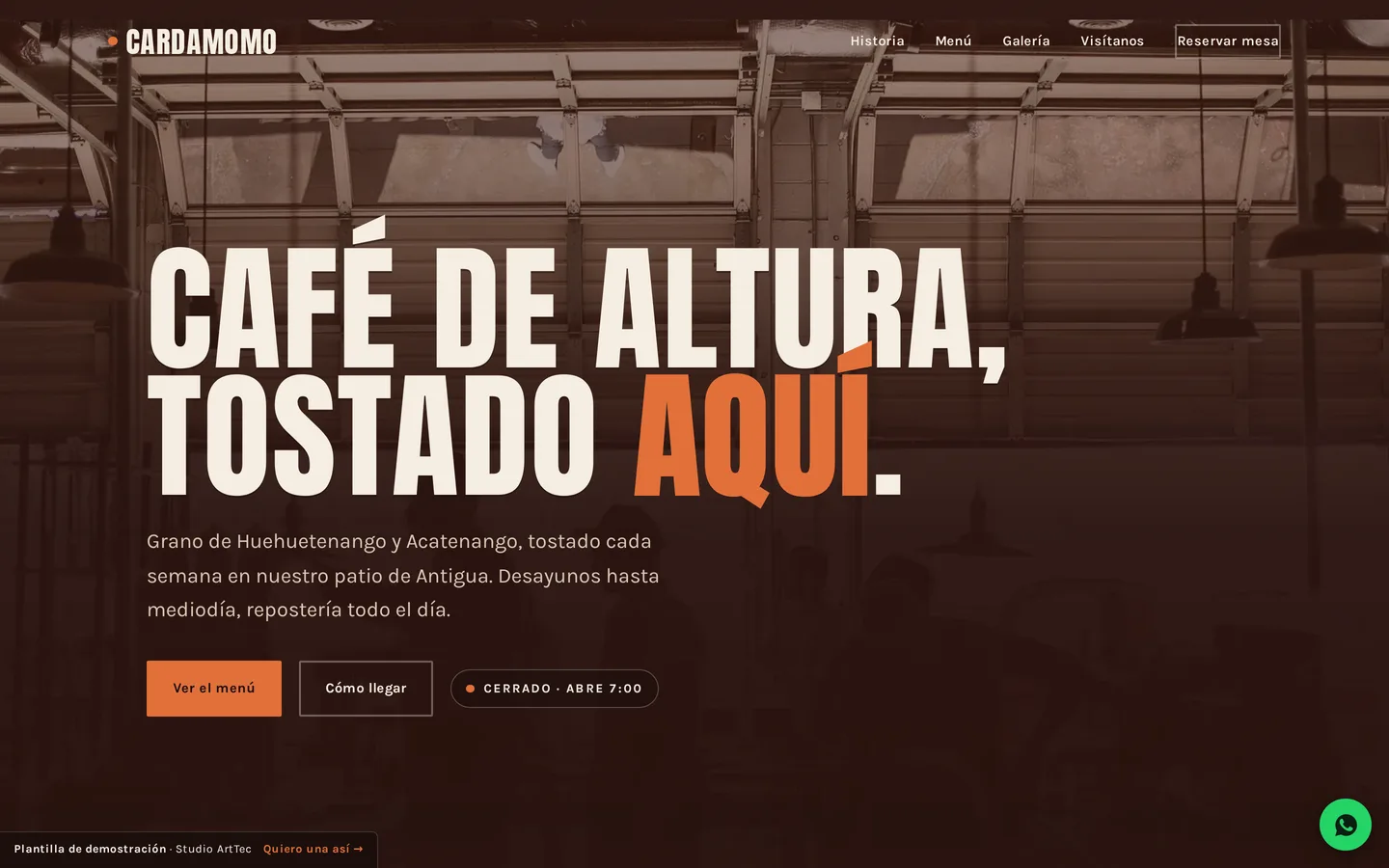 Plantilla para café y restaurante